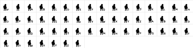 JLR Lookee Here! Regular  glyph index