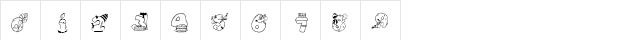 KR Birthday Numbers Regular  glyph index