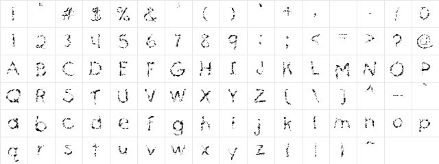 Bloom Regular  glyph index