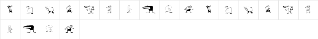 Canavarlar Regular  glyph index