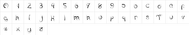 Tauler Regular  glyph index