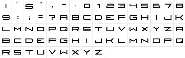 Fireye GF 3 Headline Regular  glyph index