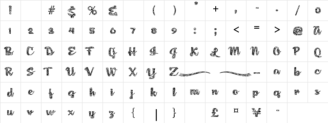 Agnes Platoon Regular  glyph index