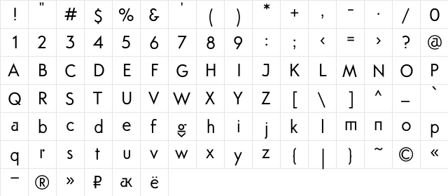 ft anima Regular  glyph index