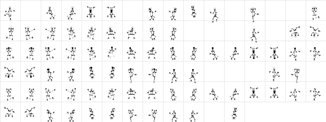 Mr Skello Funk Regular  glyph index