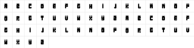 Hangup Regular  glyph index