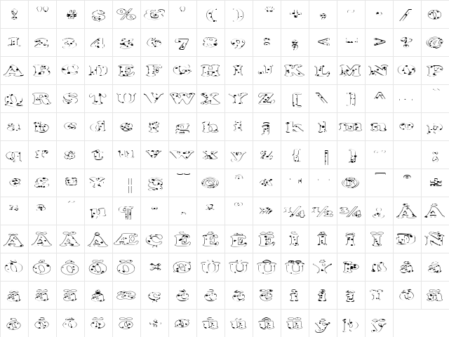 FZ ROMAN 4 SPOTTED EX Heavy  glyph index