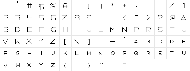 Orchestra of Strings Regular  glyph index