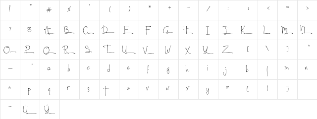 North City Regular  glyph index