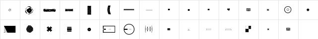 LandscapePlanning Regular  glyph index