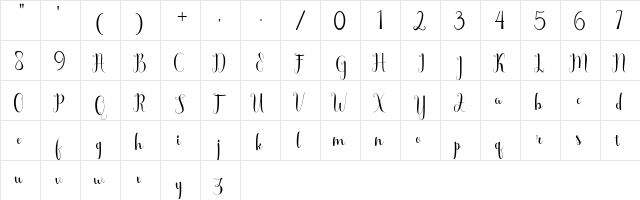 Scooter Free Regular  glyph index