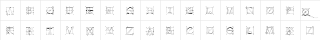 Duerer LatinConstructionCapitals  glyph index