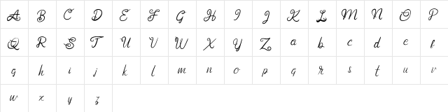 Anggita FREE Regular  glyph index