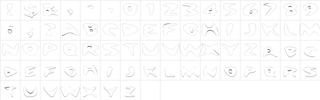 NuWaveExtendedOutline Regular  glyph index