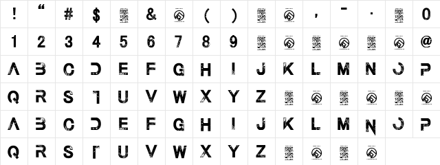 The Last Call Regular  glyph index