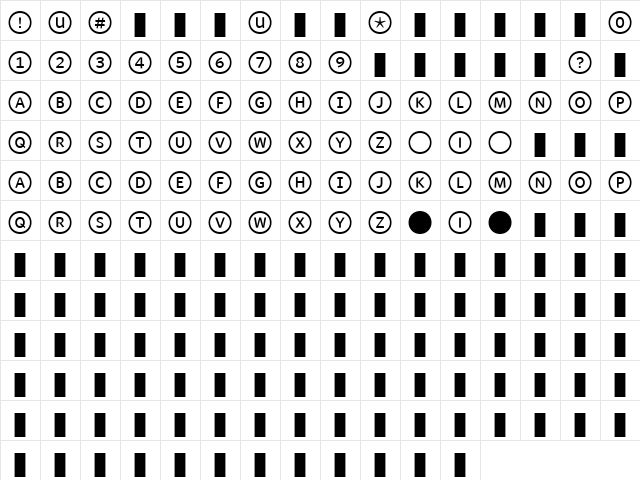 WhitneyIndexWhite Medium  glyph index