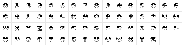 MARKLOW Regular  glyph index