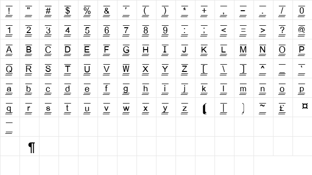 FIKey3 Normal  glyph index