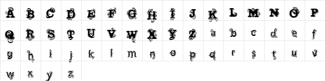 Vtks Wine Label Regular  glyph index