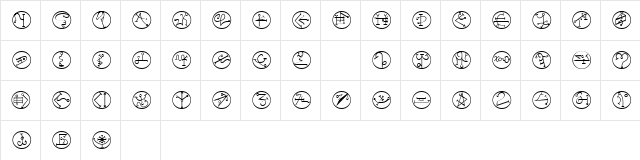 Powers of Marduk Regular  glyph index