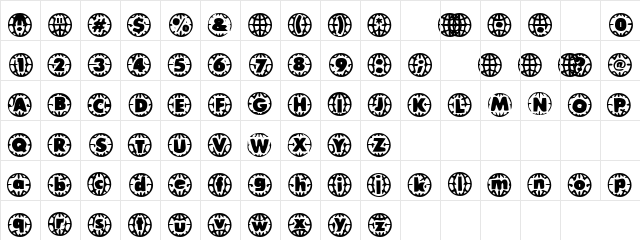 Oo Ef O Regular  glyph index