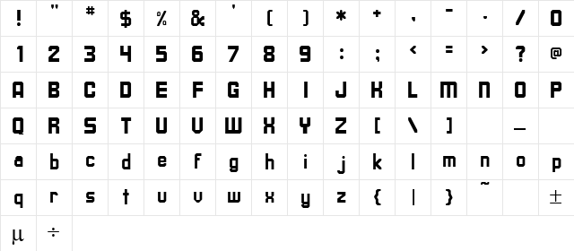 Upsilon Regular  glyph index