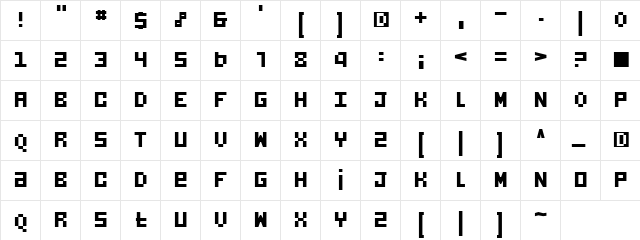 Code   glyph index