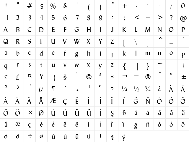 00472 Regular  glyph index