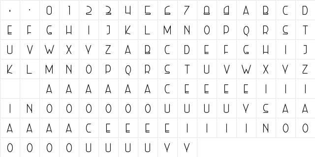 Right Hand Regular  glyph index