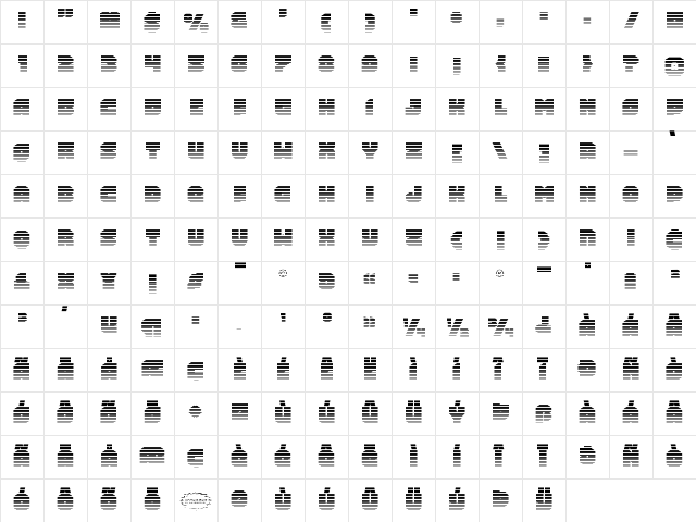 Turtle Mode Gradient Regular  glyph index