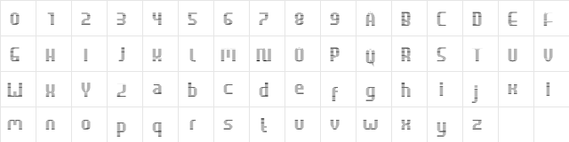 HEAVYwood shadow Regular  glyph index