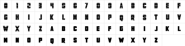 Speed Monsters Demo Regular  glyph index