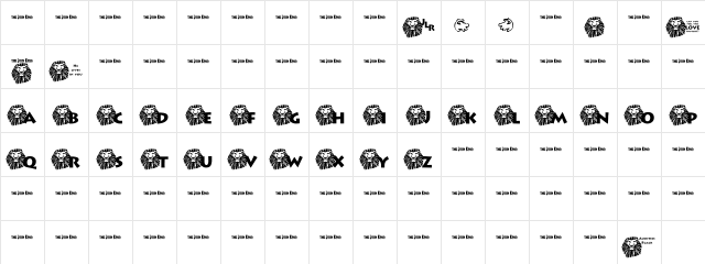 Lion King Regular  glyph index