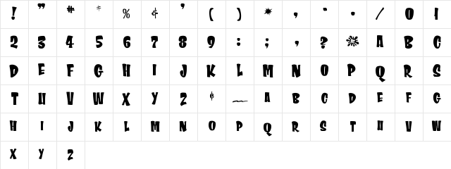 A&S California Plug Regular  glyph index