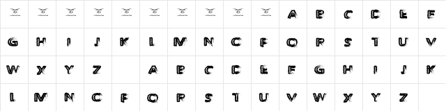 The Decompozed Regular  glyph index