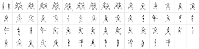 McCoy Dingbat Karate Regular  glyph index