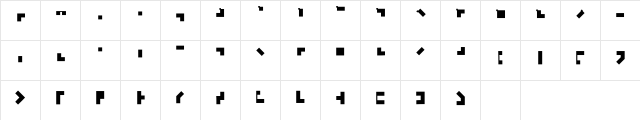 Pink Noise Official Regular  glyph index