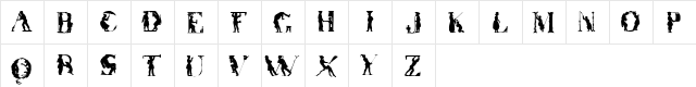 Otherworld!" Regular  glyph index