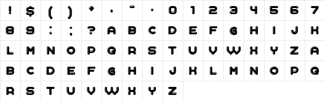Liquid Regular  glyph index