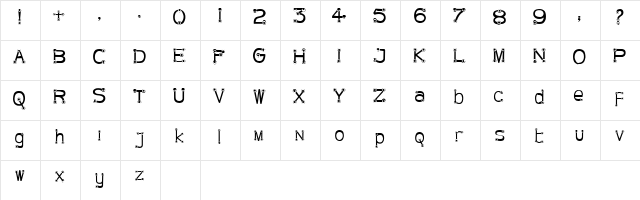Inner Circle Regular  glyph index