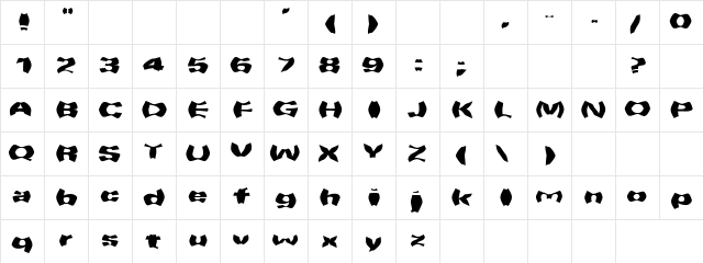 Italian Granite Regular  glyph index