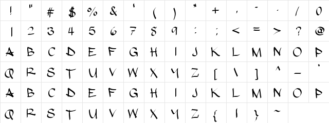hypografic Medium  glyph index