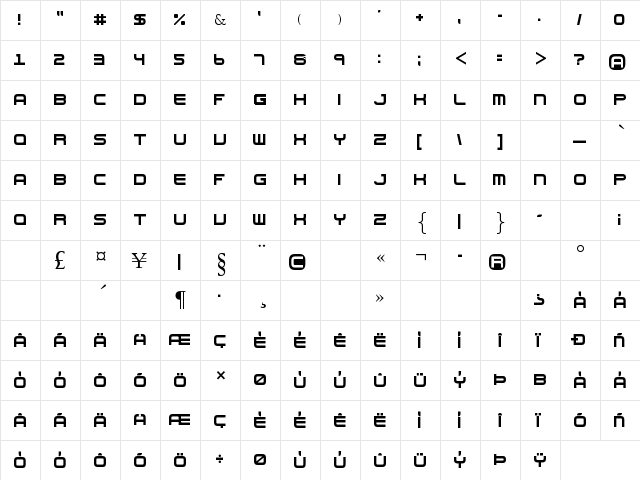 Nes Controller Regular  glyph index