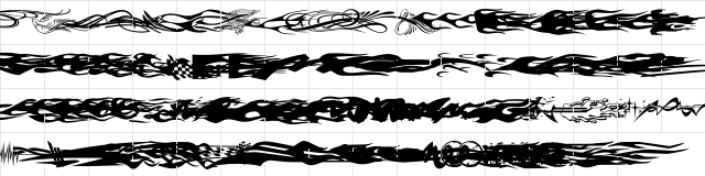 Vehicle Decals 'Flames & Art' Regular  glyph index