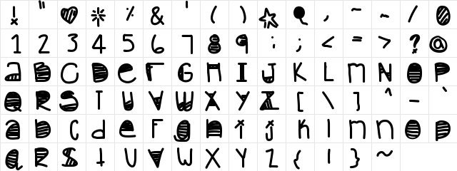 InTheMorming Medium  glyph index