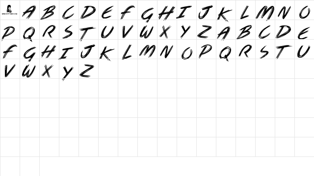 Metal Head Regular  glyph index