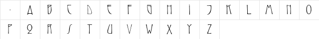 BurtCaps Regular  glyph index