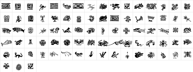 MesoDeko Regular  glyph index