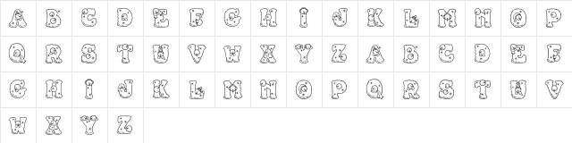 Snowpersons Regular  glyph index