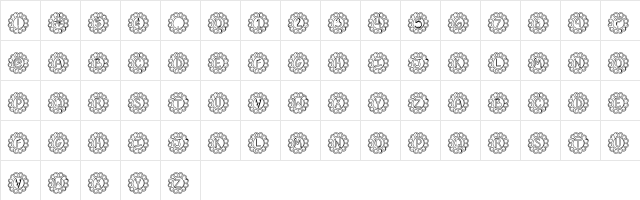 FlowerPower Medium  glyph index
